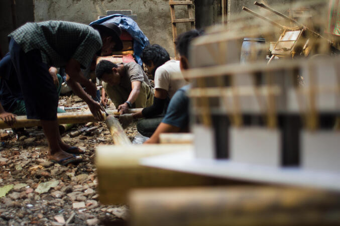 Bamboo workshop in Jakarta